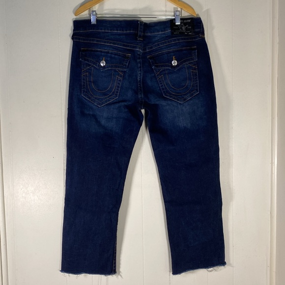 True Religion Jeans Ricky Relaxed Straight Size 38 Raw Hem Altered Length *READ* - Picture 2 of 11